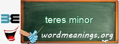 WordMeaning blackboard for teres minor